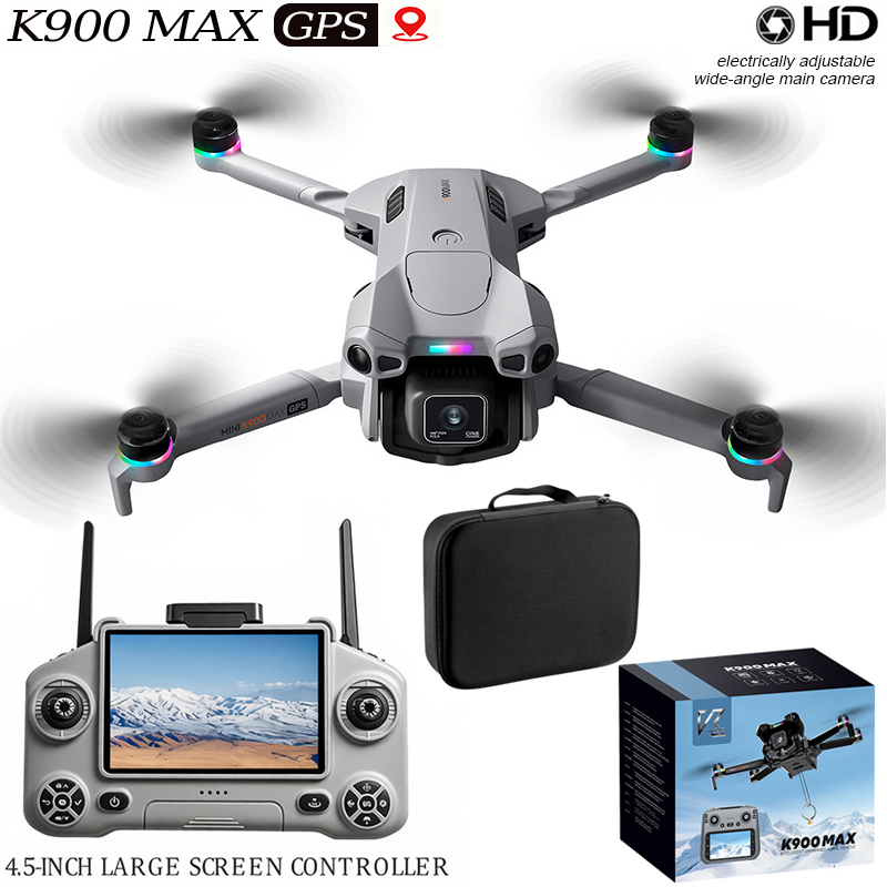 Drone Gps Mount - K900 Maxドローンキット 4.5インチスクリーンリモコン GPS自動帰還 RCドローン リアルタイムFPV