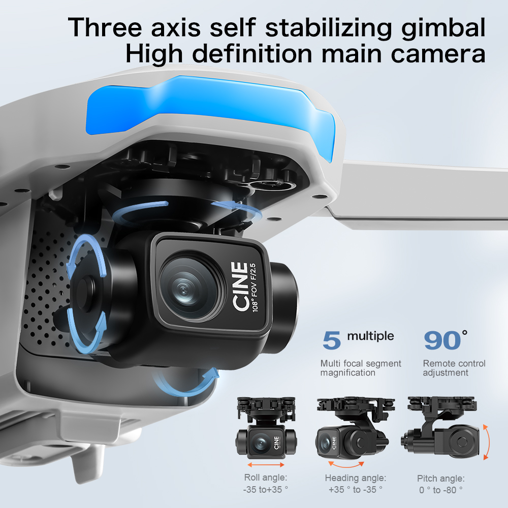 S-X1 MAX GPSドローン、3軸ジンバル搭載、8K/4 - Drone Gps Mount のレビューと価格