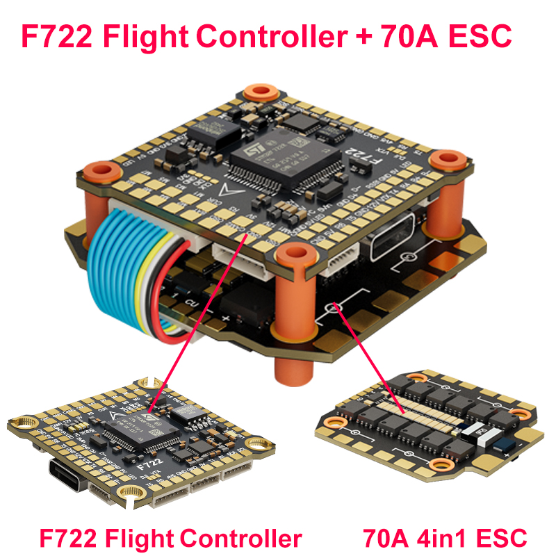 DAKEFPV F722 60A スタック ICM42688 - Drone Power Distribution Board のレビューと価格