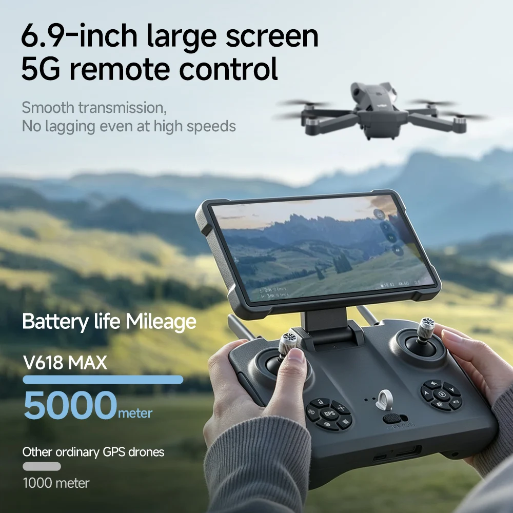 4K、6K、8Kカメラ搭載 V618 MAX GPSドローン - Drone Gps Mount のレビューと価格