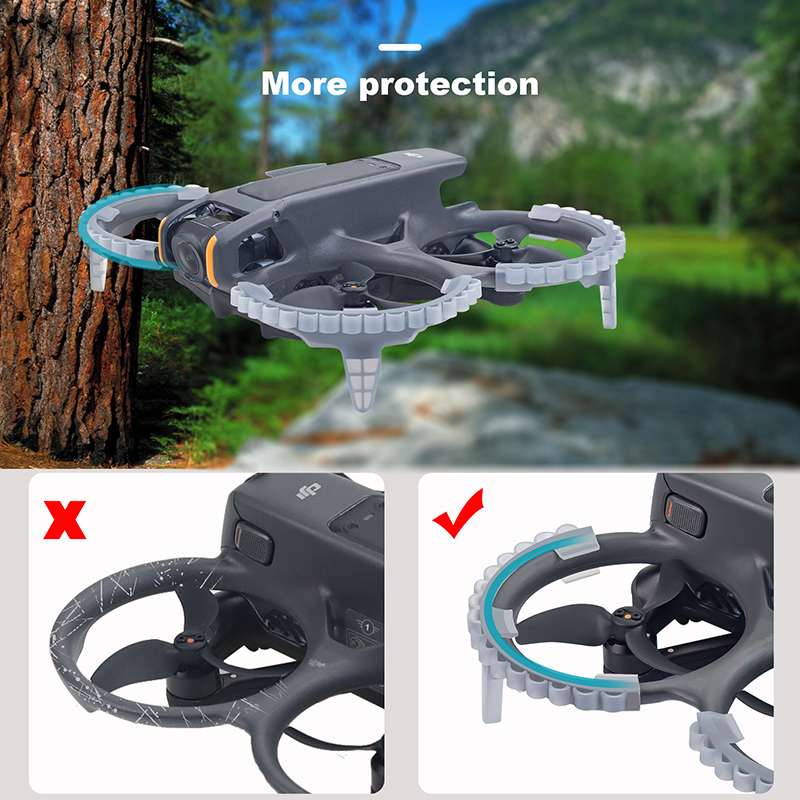4 個の着陸装置高さ調整脚プロペラリング衝突防止保護カバーガ - Drone Propeller Guard のレビューと価格